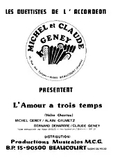 télécharger la partition d'accordéon L'AMOUR A TROIS TEMPS au format PDF