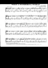 télécharger la partition d'accordéon What a wonderful world au format PDF