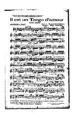 télécharger la partition d'accordéon IL EST UN TANGO D'AMOUR au format PDF