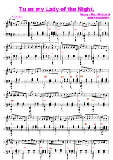 télécharger la partition d'accordéon Tu es my lady of the Night au format PDF