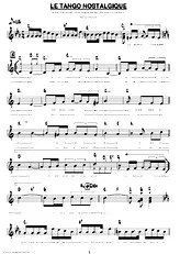 télécharger la partition d'accordéon LE TANGO NOSTALGIQUE (tango chanté) au format PDF