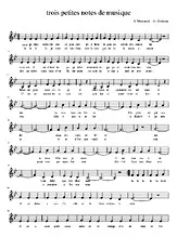 télécharger la partition d'accordéon Trois petites notes de musiques au format PDF