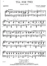 télécharger la partition d'accordéon Tea for two /  four hands / quatre mains (Arr. Luis Merkur) au format PDF