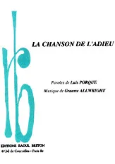 télécharger la partition d'accordéon LA CHANSON DE L'ADIEU au format PDF