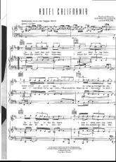 télécharger la partition d'accordéon Hotel California  (Vocal + Piano) au format PDF