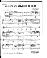 télécharger la partition d'accordéon AU PAYS DES MERVEILLES DE JULIET au format PDF
