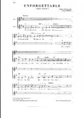 télécharger la partition d'accordéon Unforgettable (Duet Version) au format PDF