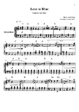 télécharger la partition d'accordéon Love is Blue au format PDF