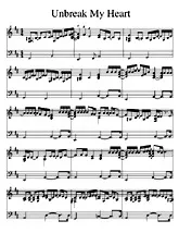 télécharger la partition d'accordéon Unbreak my heart au format PDF