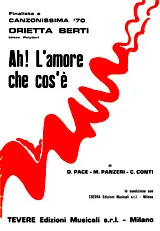 télécharger la partition d'accordéon Ah l'amore che Cos'e' au format PDF