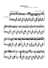 télécharger la partition d'accordéon Badinerie / Orchestral suite n°2 BWV 1067 / Accordéon  au format PDF