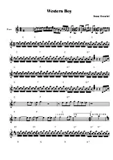 télécharger la partition d'accordéon Western Boy au format PDF