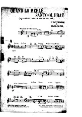 télécharger la partition d'accordéon QUAND LO MERLE SANTO OL PRAT (Quand le merle saute au pré) au format PDF