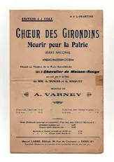 télécharger la partition d'accordéon CHOEUR DES GIRONDINS au format PDF