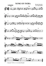télécharger la partition d'accordéon SONG OF INDIA au format PDF