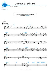 télécharger la partition d'accordéon L'amour en solitaire au format PDF